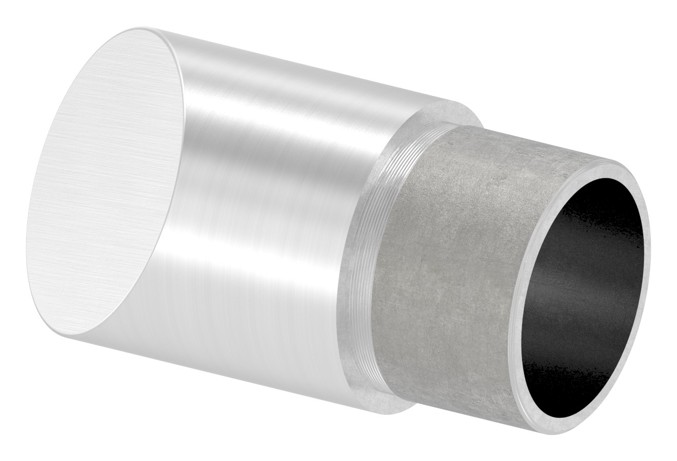 Endbogen 45°, für Rohr 33,7x2,0mm, V2A