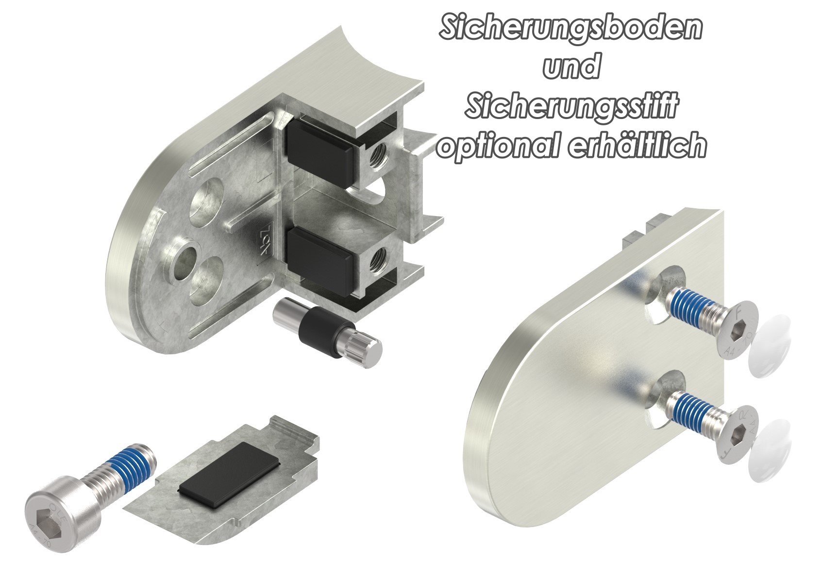 Glasklemme Mod. 38, Anschluss: 42,4mm, VA-Effekt Glasklemme Mod. 38, Anschluss: 42,4mm, VA-Effekt