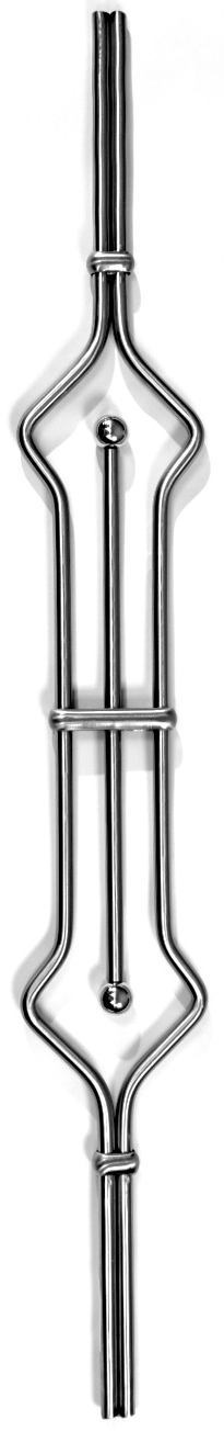 Designstab Ø 12mm, H: 900mm, für 2x Kugel 25mm