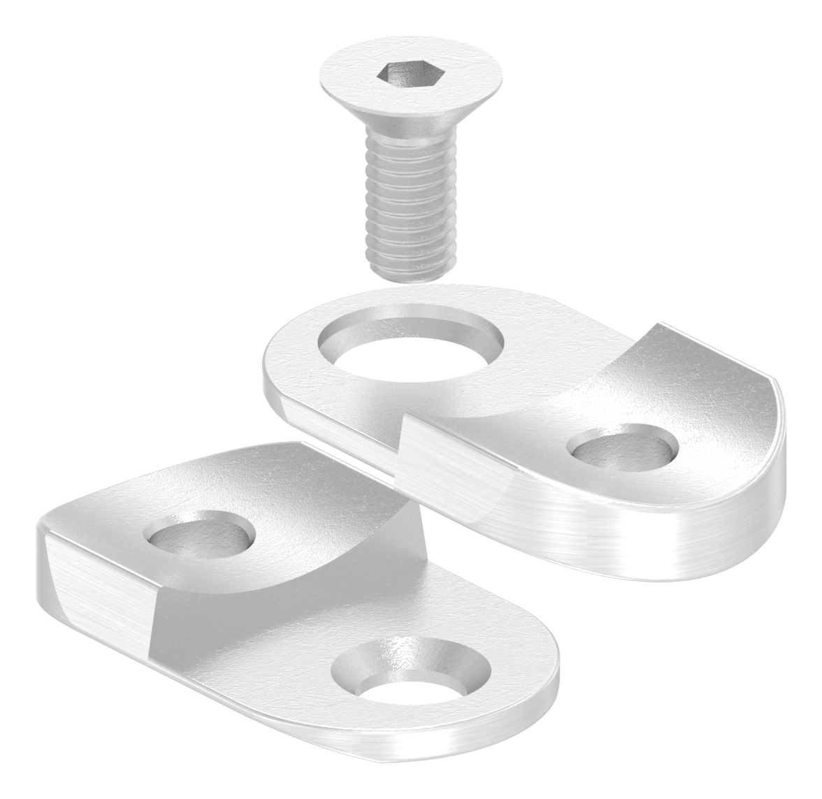 Handlaufanschlussplatte verstellbar, 42,4mm, V4A