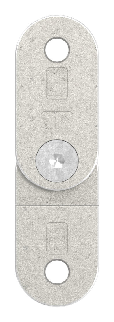 Handlaufanschlussplatte verstellbar, flach, V4A