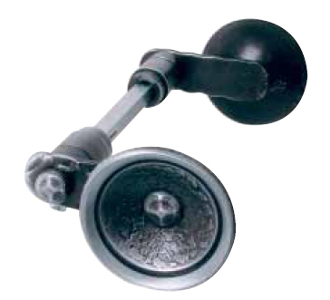 Drückerknopfpaar Ø 60mm, gekröpft, mit Stift 8x8mm