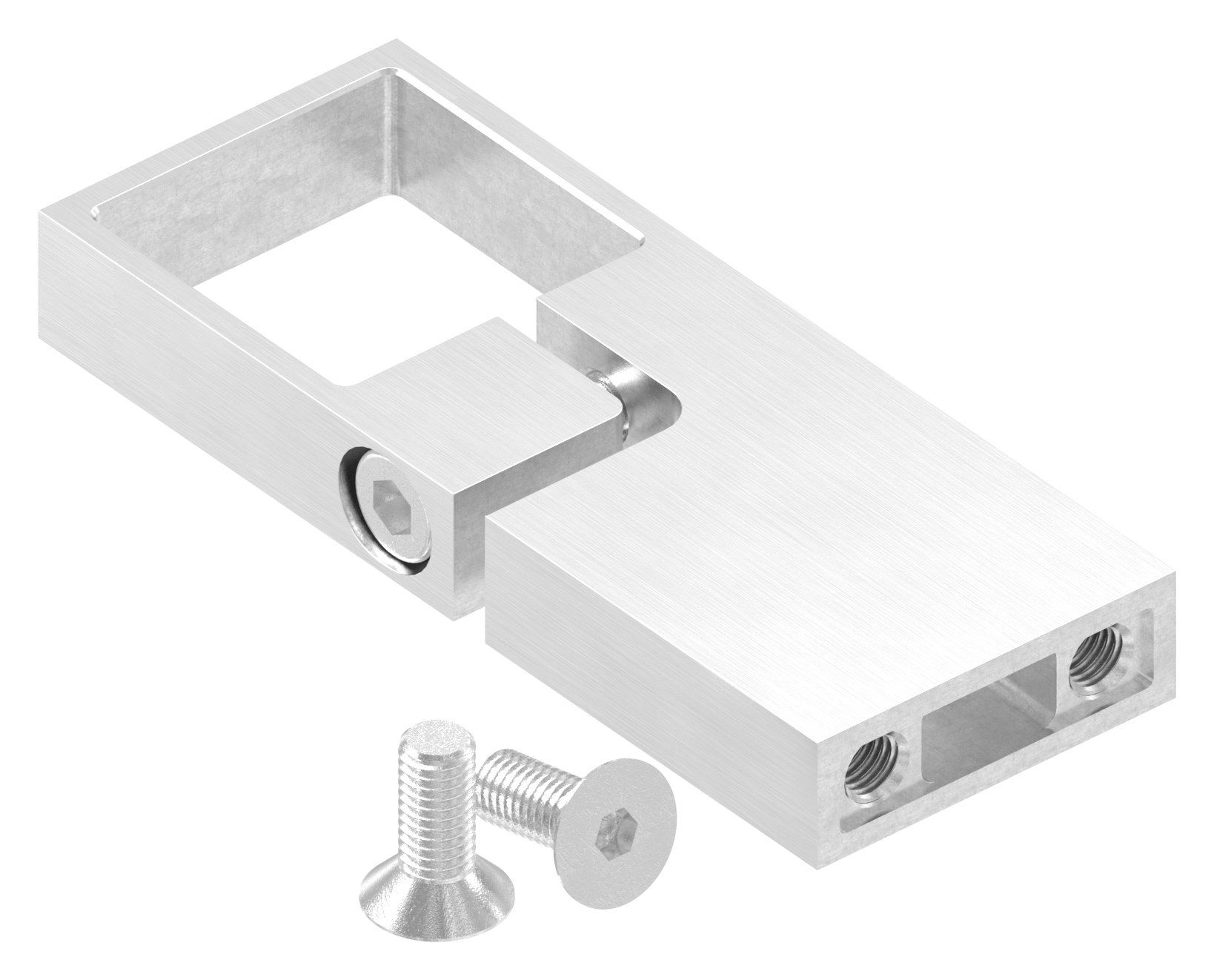 Spannring für Rohr 40x40mm, Wandabstand 80mm, V2A