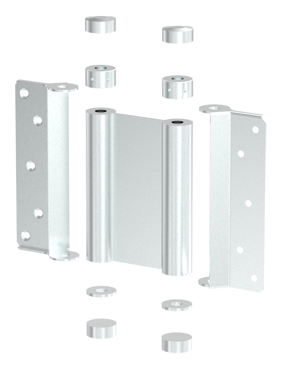 Pendeltürband zum Anschrauben, ein Paar, verzinkt