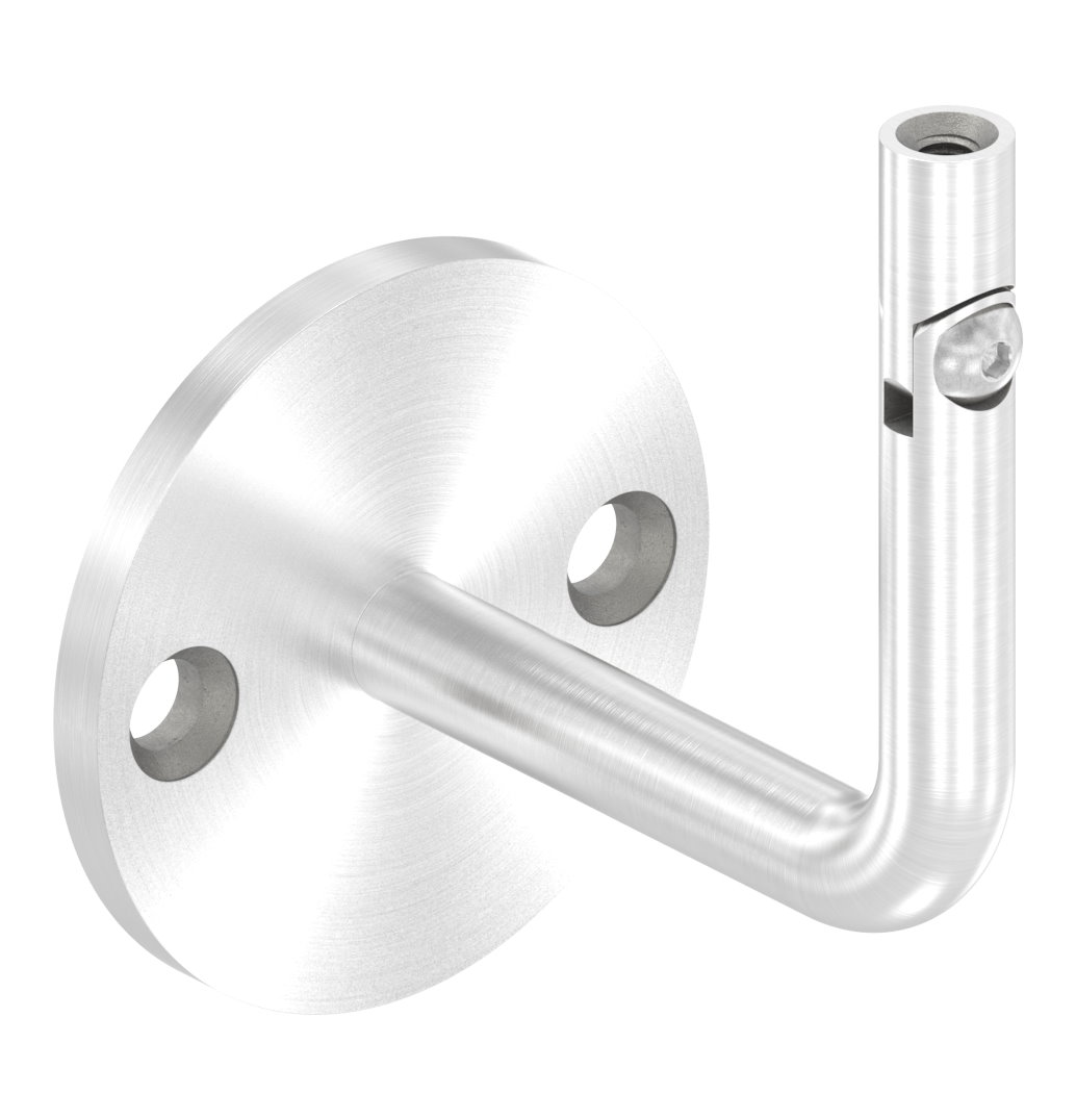 Handlaufhalter mit Gelenk, oben Innengewinde M6 (Ronde und Bügel verschweißt), V2A