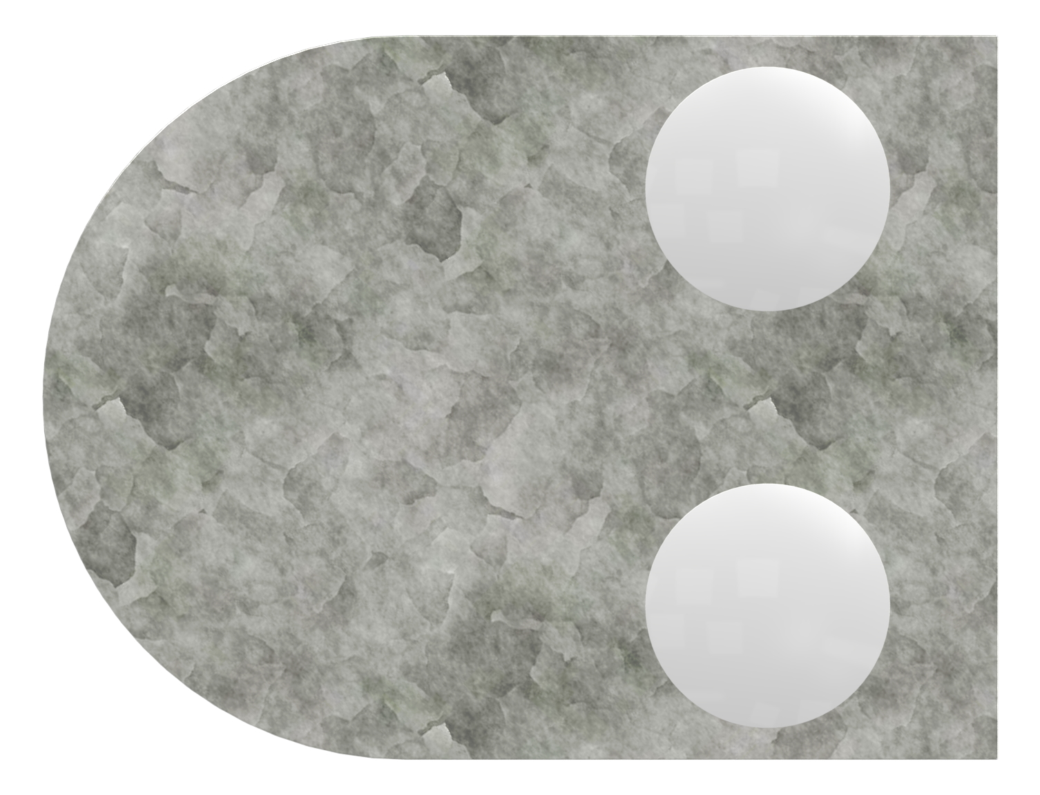 Glasklemme Mod. 30, Anschluss: 60,3mm, Zink roh