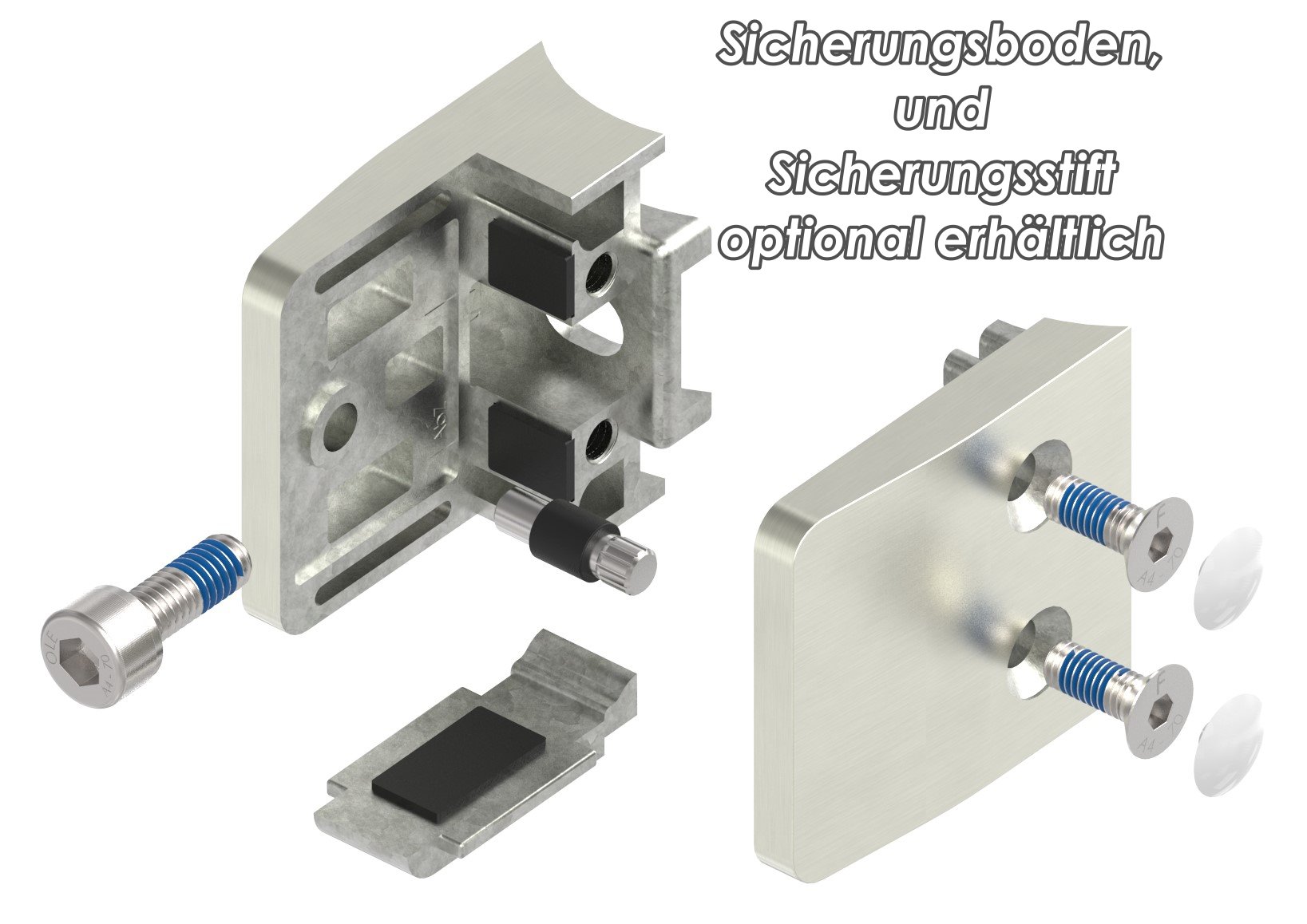 Glasklemme Mod. 34, Anschluss: 48,3mm, VA-Effekt Glasklemme Mod. 34, Anschluss: 48,3mm, VA-Effekt