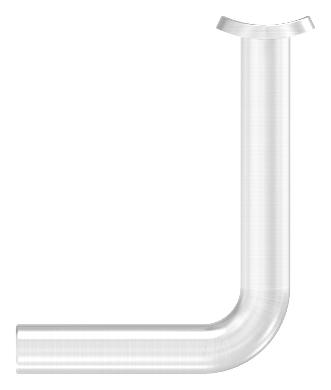 Bügel Ø 12mm mit Handlaufanschlussplatte 48,3mm, V2A Bügel Ø 12mm mit Handlaufanschlussplatte 48,3mm, V2A