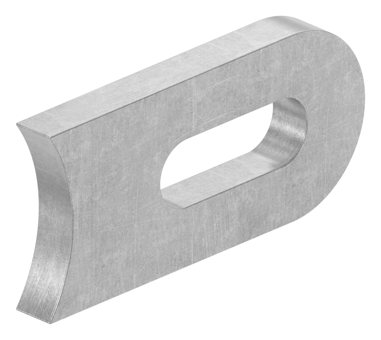 Anschweißlasche 50x25x6mm mit Langloch 25x9mm, Anschluss 42,4mm