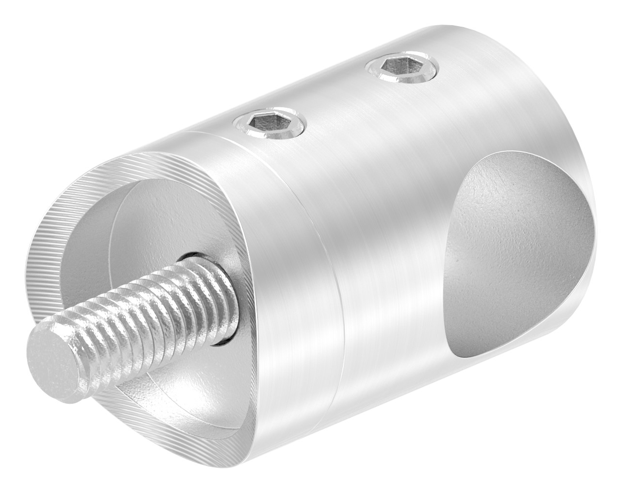 Querstabhalter für 33,7mm Rohr, 14,2mm Bohrung, V2A