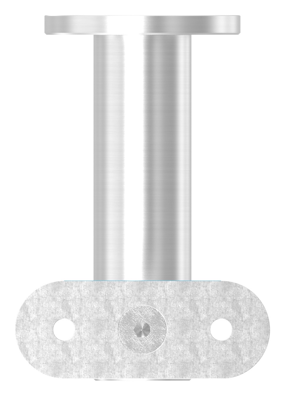 Handlaufhalter mit Handlaufanschlussplatte flach, V2A