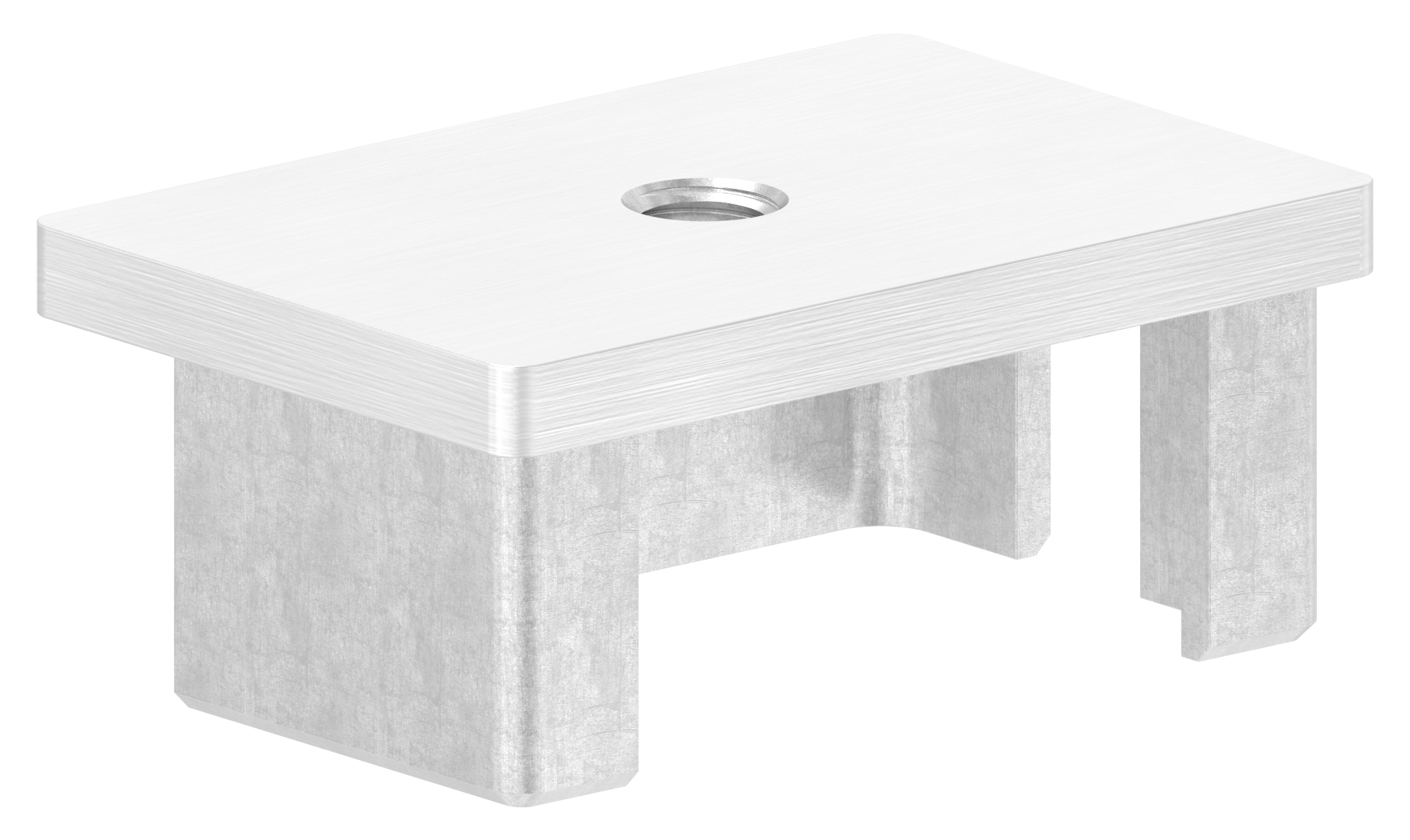 Einsteckkappe, für Rohr 60x40x2,0mm mit M8 Gewinde, V2A