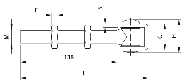 Torband M20, feuerverzinkt