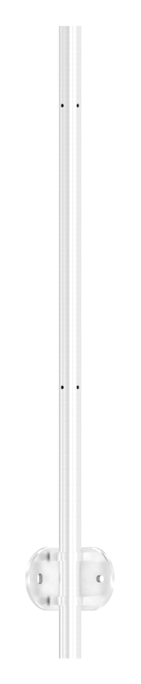 Edelstahlpfosten V2A zur Wandmontage für 90° Inneneck, H: 1190mm