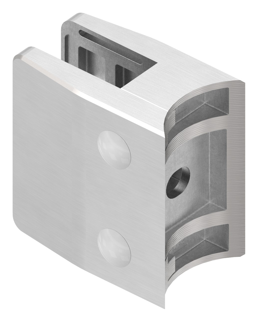 Glasklemme Mod. 35, Anschluss: 48,3mm, V4A Glasklemme Mod. 35, Anschluss: 48,3mm, V4A