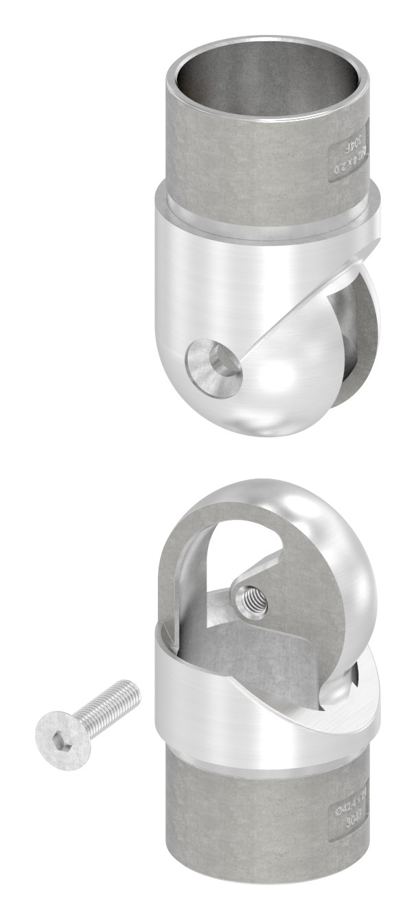 Gelenkstück hohl für Kabeldurchführung, für Rohr 42,4x2,0mm, V2A Gelenkstück hohl für Kabeldurchführung, für Rohr 42,4x2,0mm, V2A
