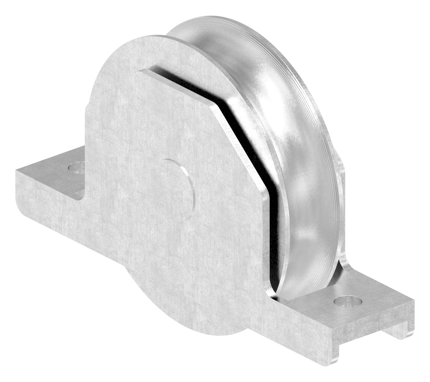 Schiebetorrolle, Rundrille, Ø 98mm, V2A Schiebetorrolle, Rundrille, Ø 98mm, V2A