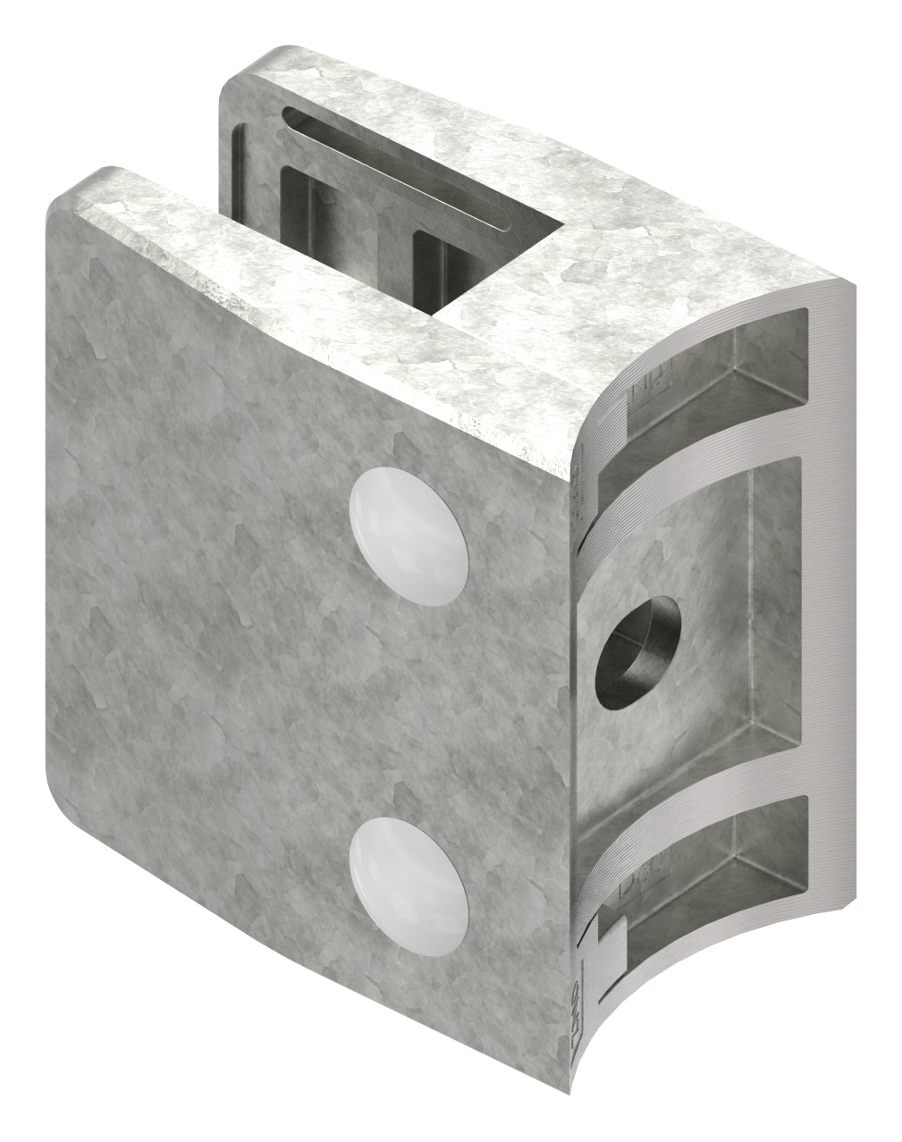 Glasklemme Mod. 35, Anschluss: 60,3mm, Zink roh Glasklemme Mod. 35, Anschluss: 60,3mm, Zink roh