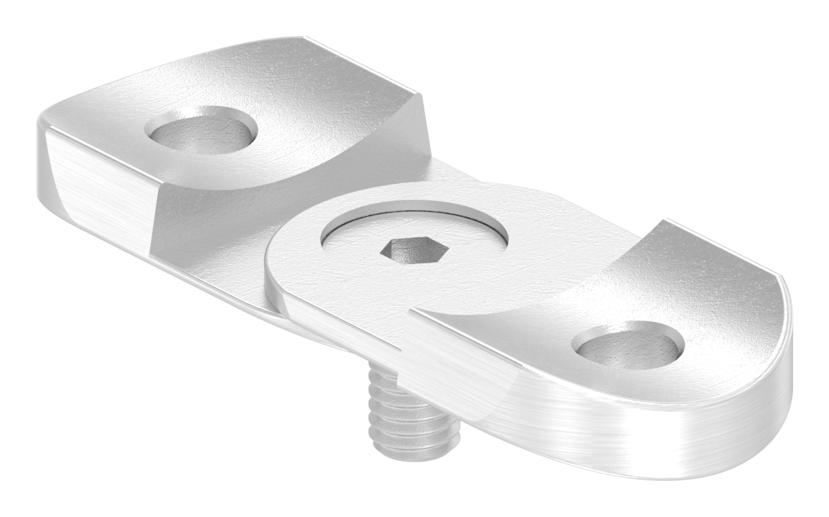 Handlaufanschlussplatte verstellbar, 42,4mm, V4A