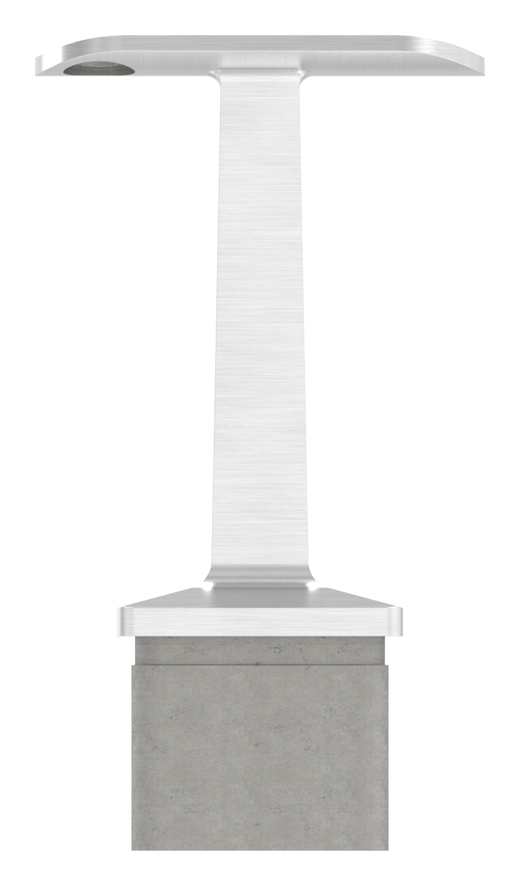 Rohrabschlussstopfen mit Stift für Rohr 40x40x2mm, V2A