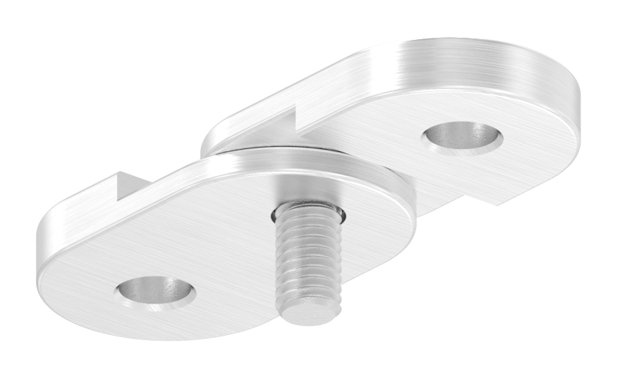 Handlaufanschlussplatte verstellbar, flach, V2A