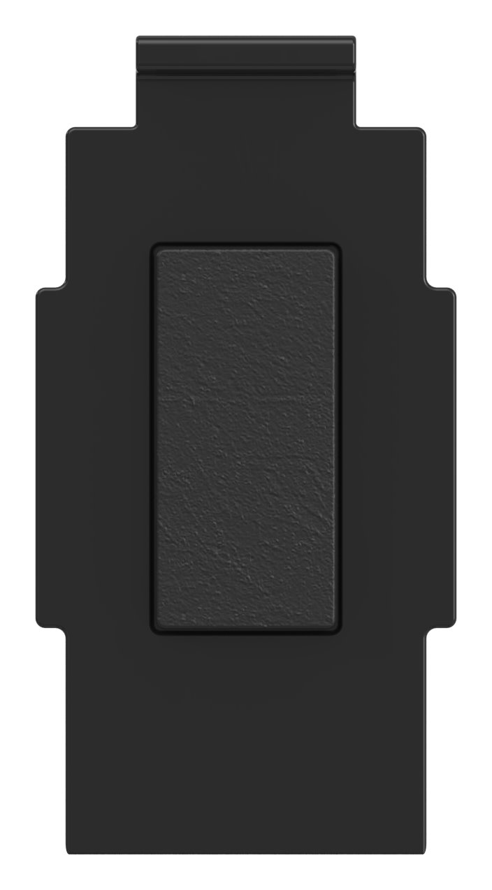 Sicherungsplatte für Mod. 38 , Zink roh pulverbeschichtet in RAL 9005 glänzend