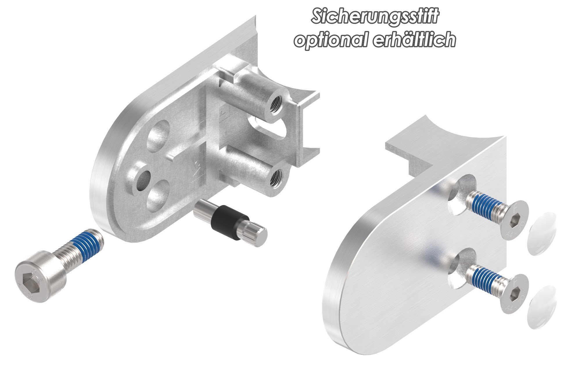 Glasklemme Mod. 33, Anschluss: 33,7mm, in V2A Glasklemme Mod. 33, Anschluss: 33,7mm, in V2A
