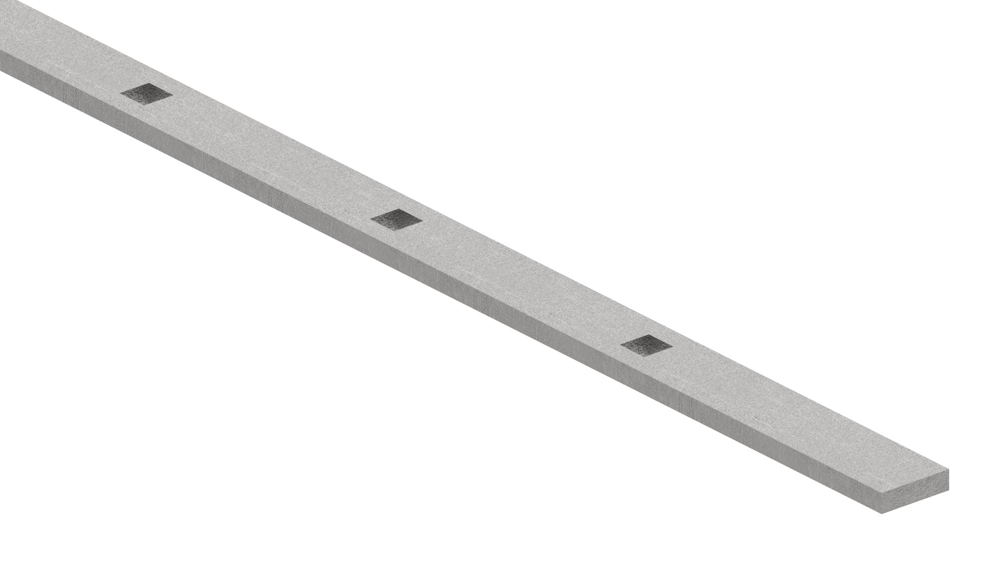 Lochleiste 30x8mm, Loch für 12x12mm, Lochabstand 132mm, 2m