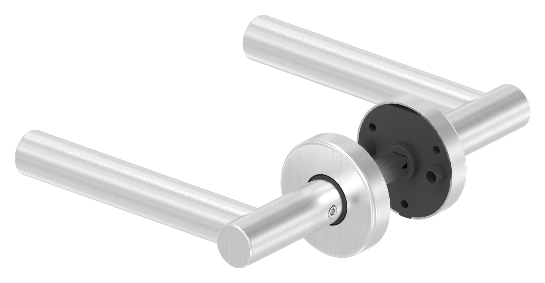 Türdrücker-Paar, drehbar, V2A