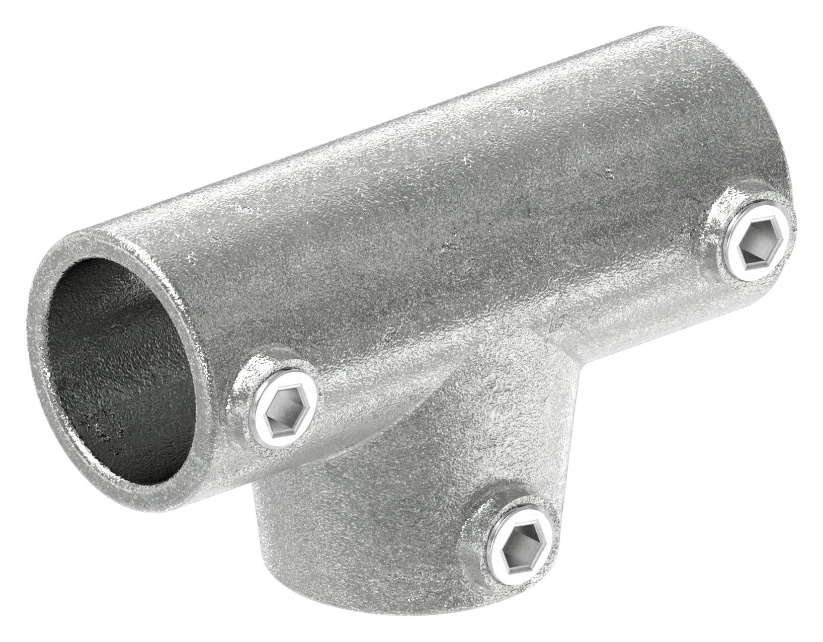 T-Stück lang, schräg, variabel, für Rohr Ø 42,4mm