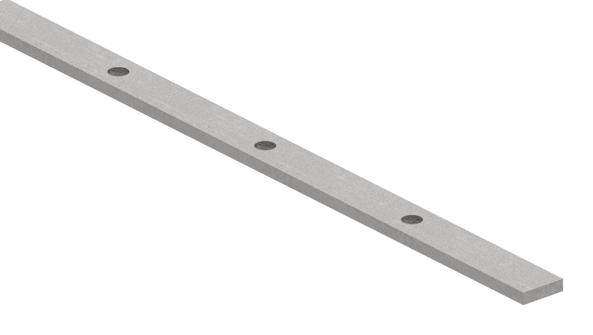 Lochleiste 30x8mm, für Stab Ø 12mm, Lochabstand 132mm, Länge 2m