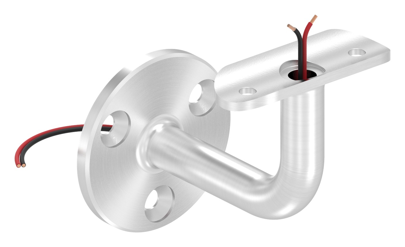 Handlaufhalter mit Kabeldurchführung für LED Handläufe, V2A