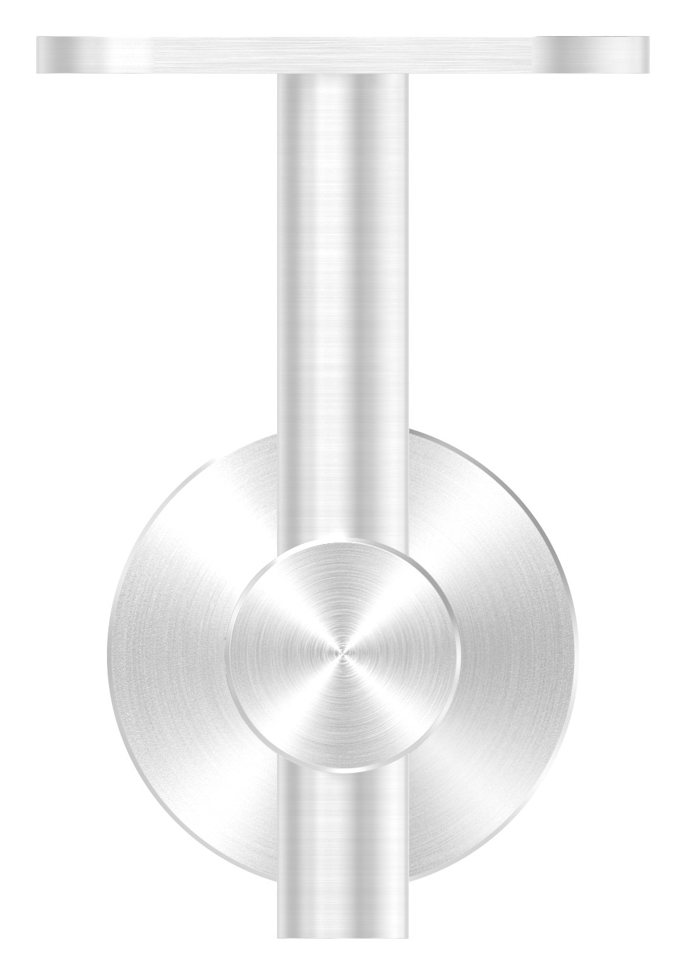 Handlaufhalter mit Handlaufanschlussplatte flach, V2A