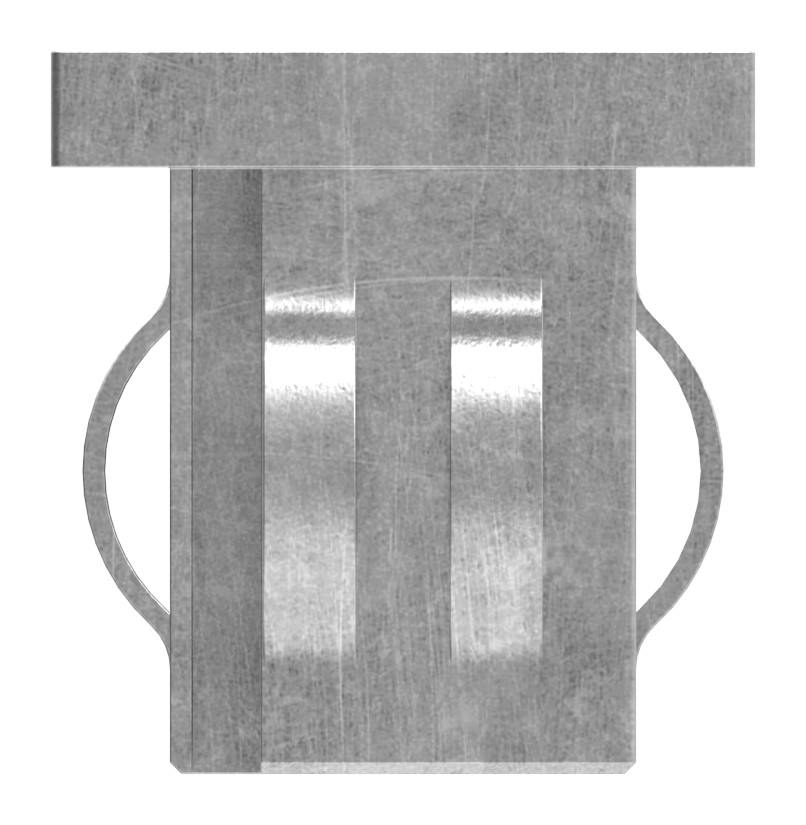 Stahleinschlagkappe, für Quadratrohr 30x30mm