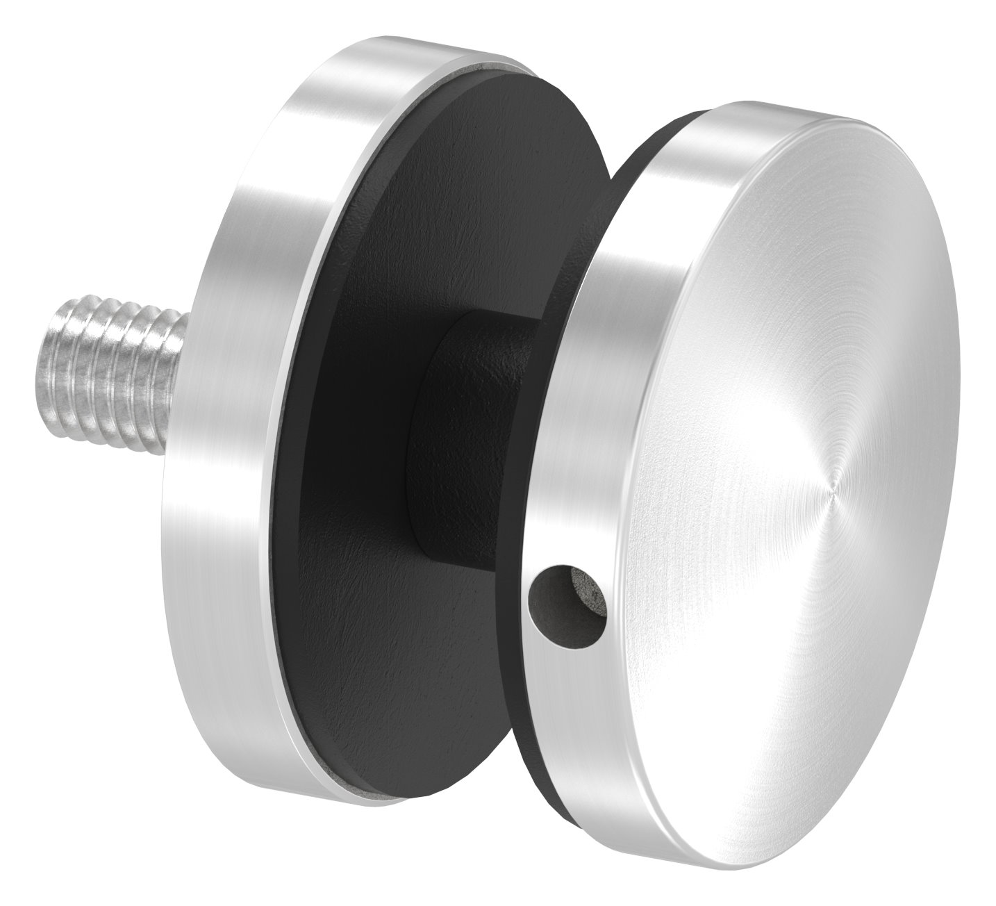 Glaspunkthalter 52mm, Anschluss: flach, V4A