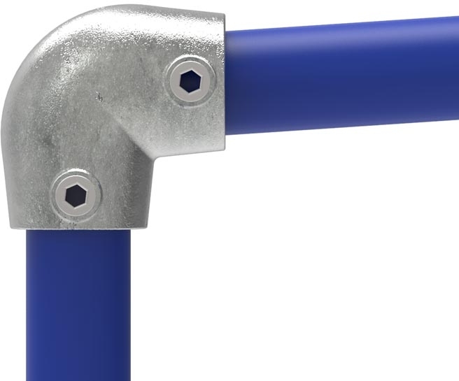 Rohrbogen 90°, schräg, variabel, für Rohr Ø 33,7mm