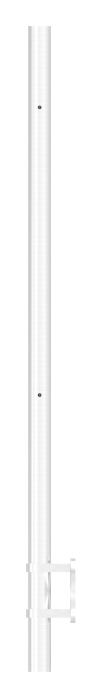 Edelstahlpfosten V2A zur Wandmontage, H: 1190mm