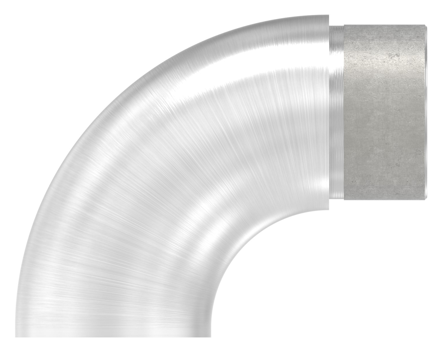 Endbogen 90° flach, für Rohr 40,0x2,0mm, V2A