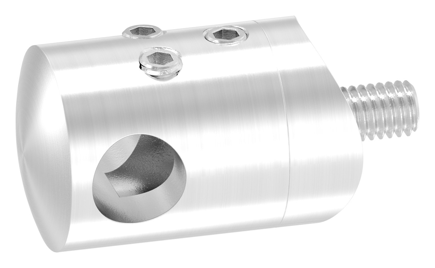 Querstabhalter zum Stoßen, für 33,7mm Rohr, 10,2mm Bohrung, V2A