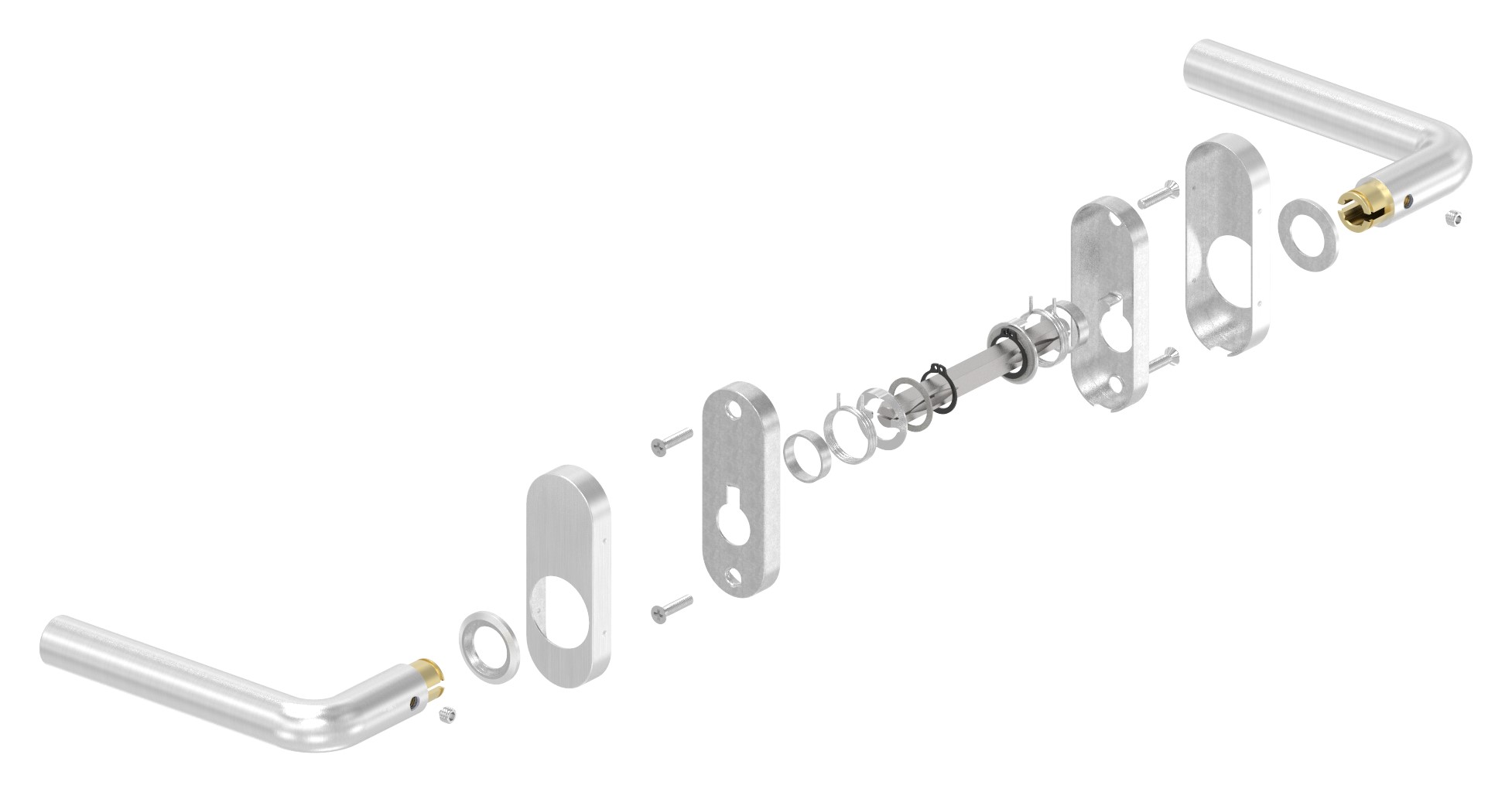 Türdrücker-Paar, V2A Türdrücker-Paar, V2A
