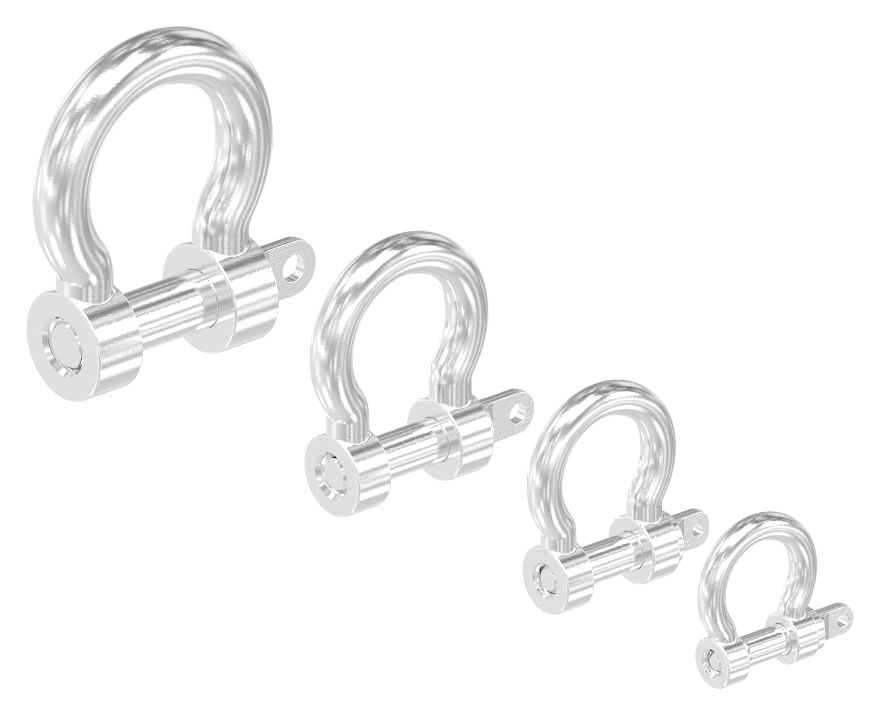 Gebogener Schäkel, M6, V4A