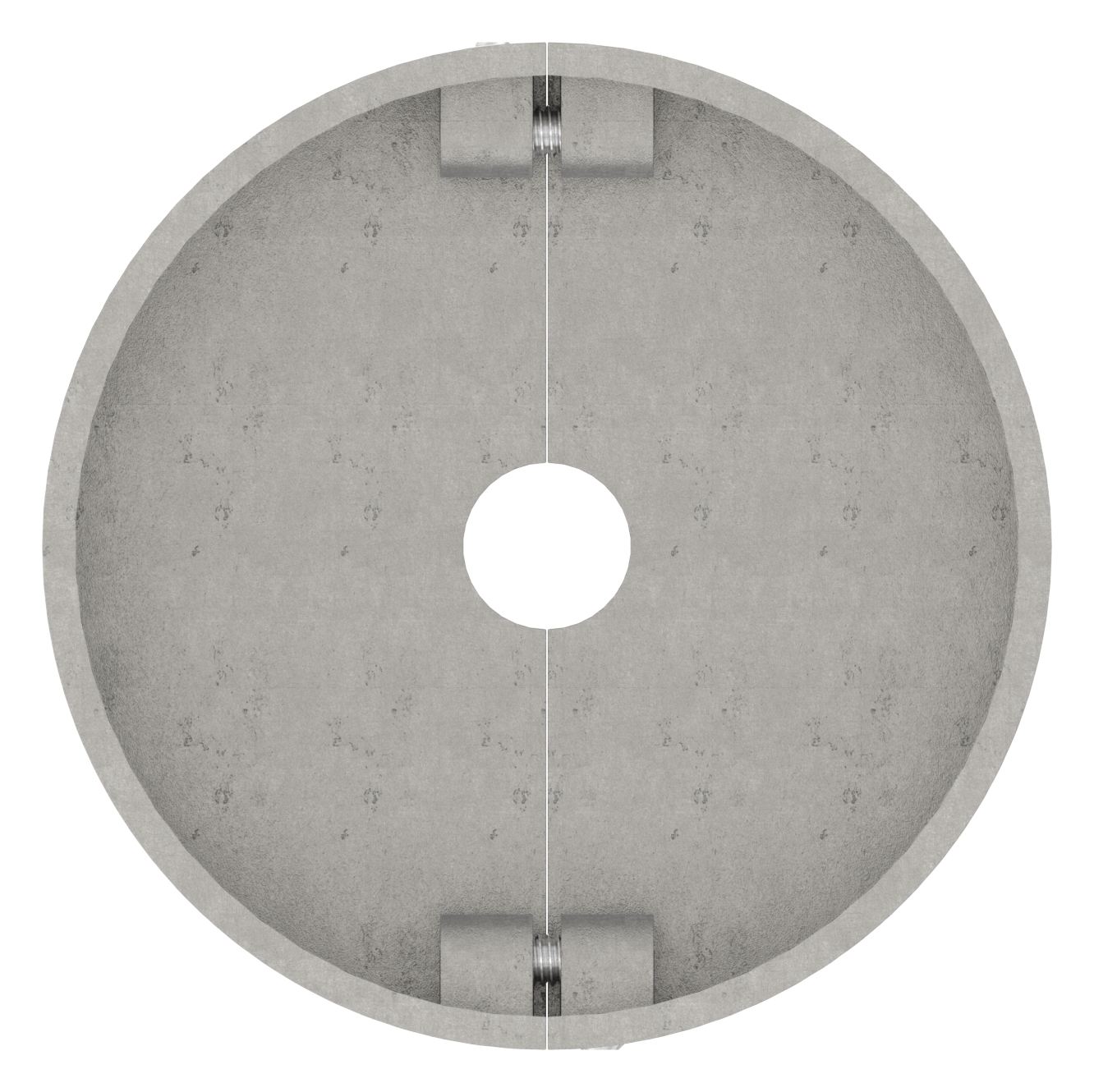 Abdeckrosette, 76x12mm, Bohrung 12,5mm, zweiteilig, V2A