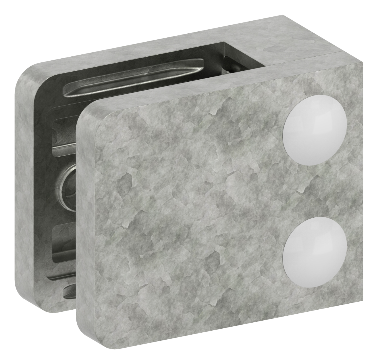 Glasklemme Mod. 36, Anschluss: gerade, in Zink roh