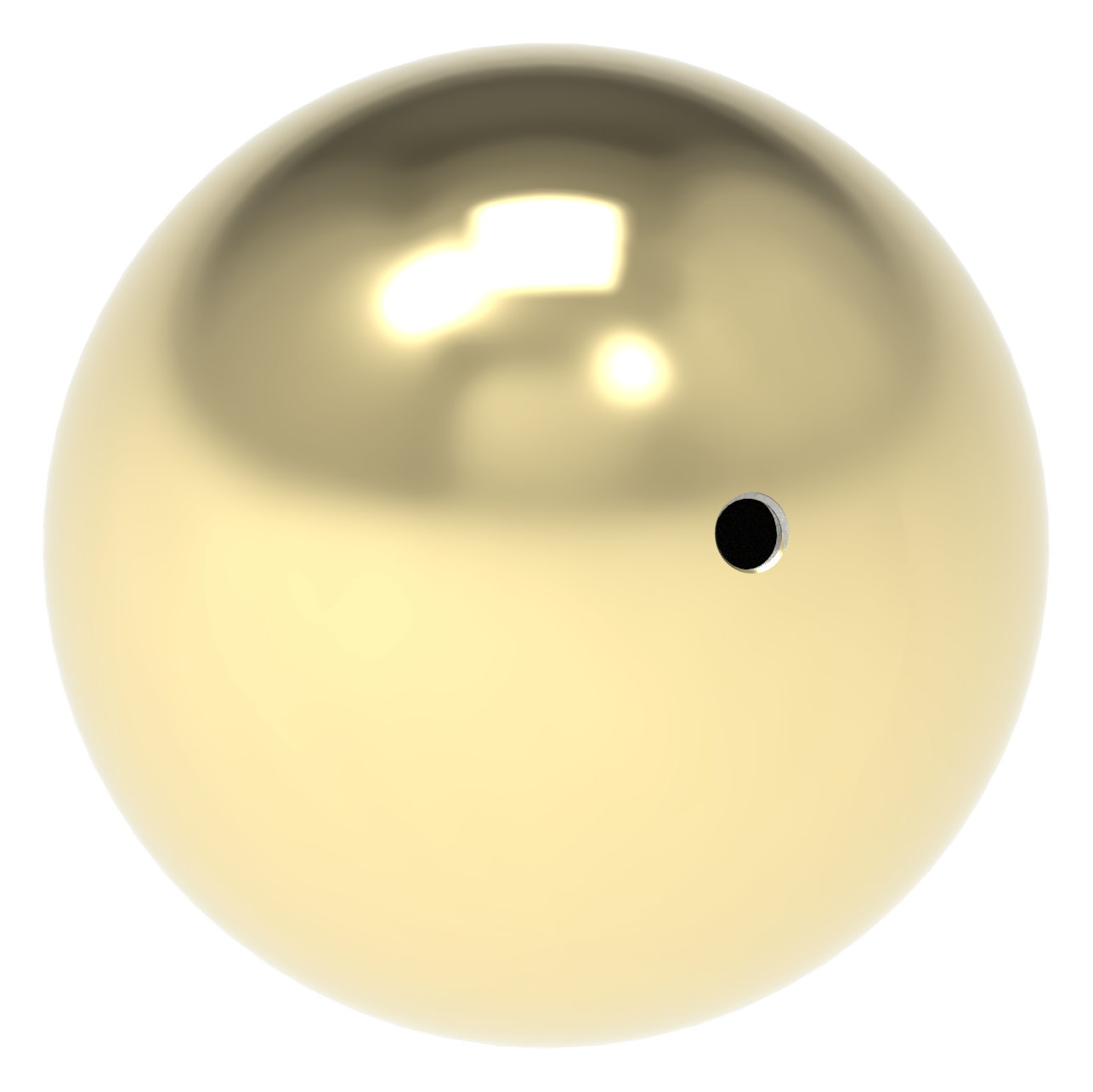 Messinghohlkugel Ø 120mm mit M10