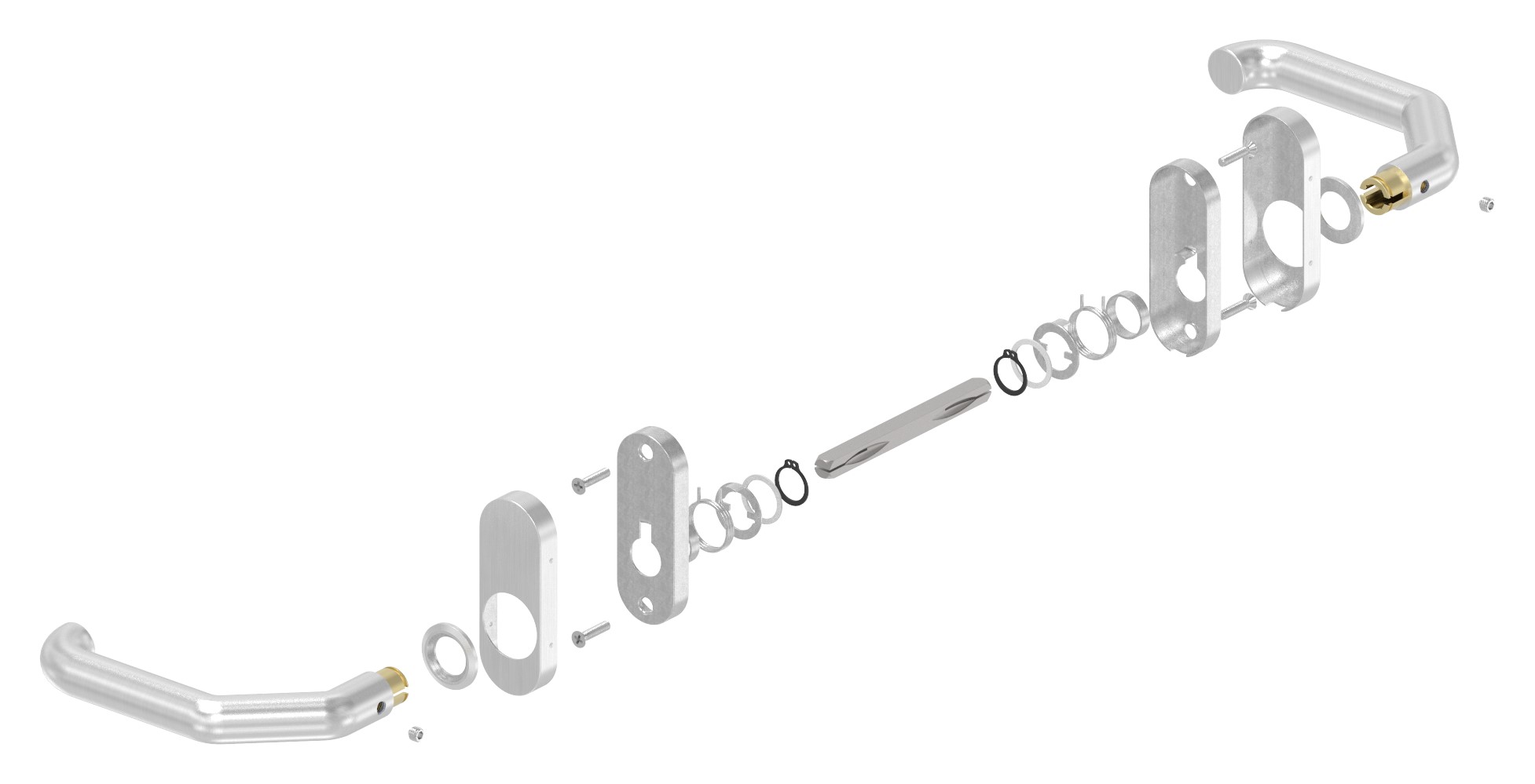 Türdrücker-Paar, V2A