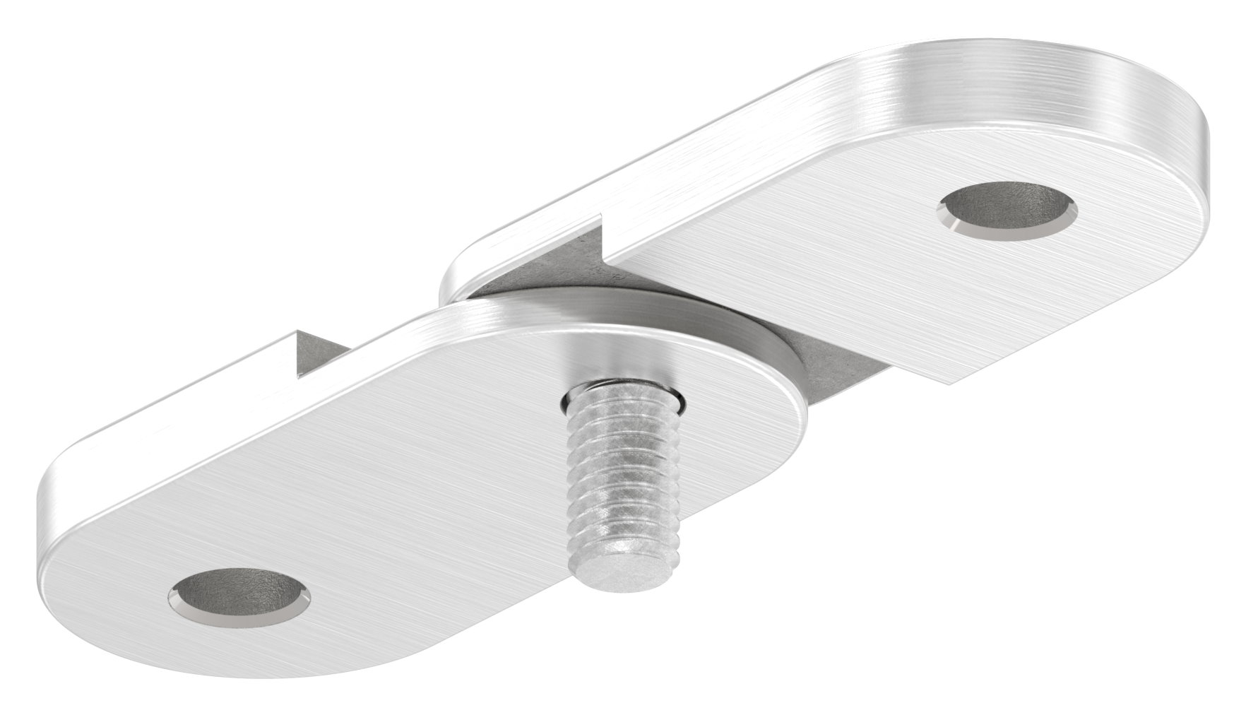 Handlaufanschlussplatte verstellbar, flach, V2A