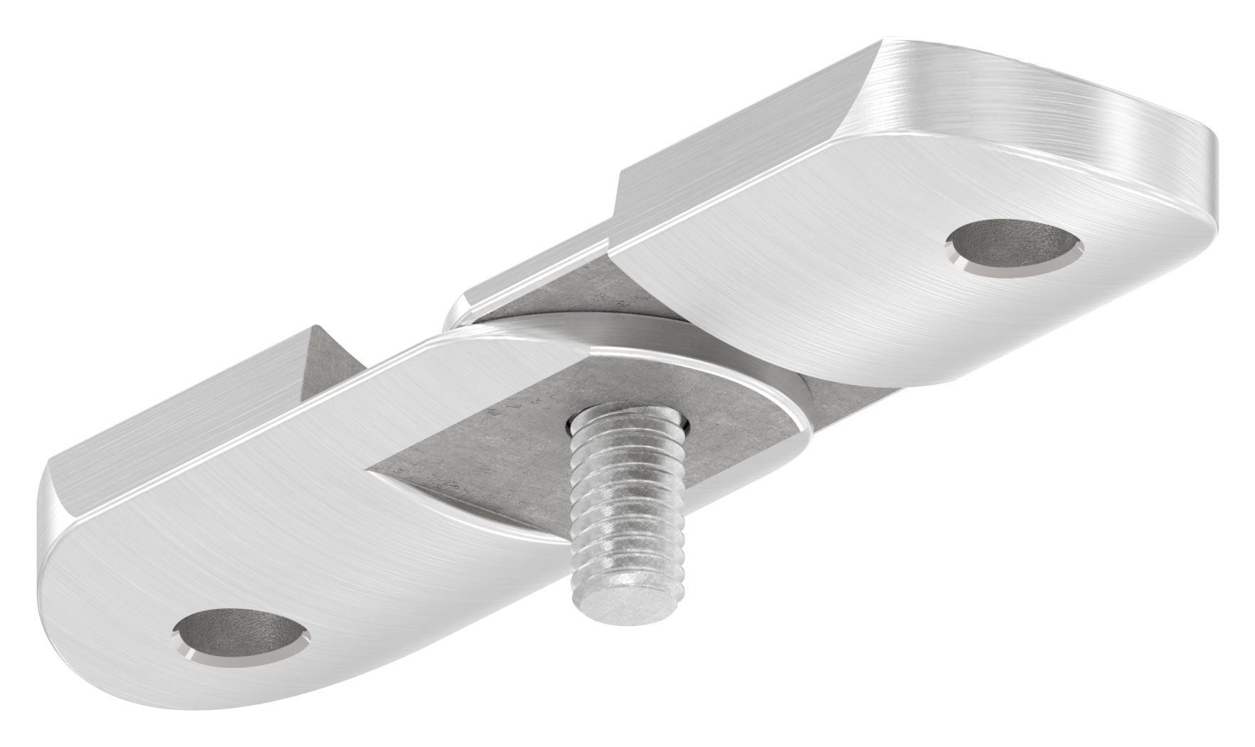 Handlaufanschlussplatte verstellbar, 42,4mm, V4A