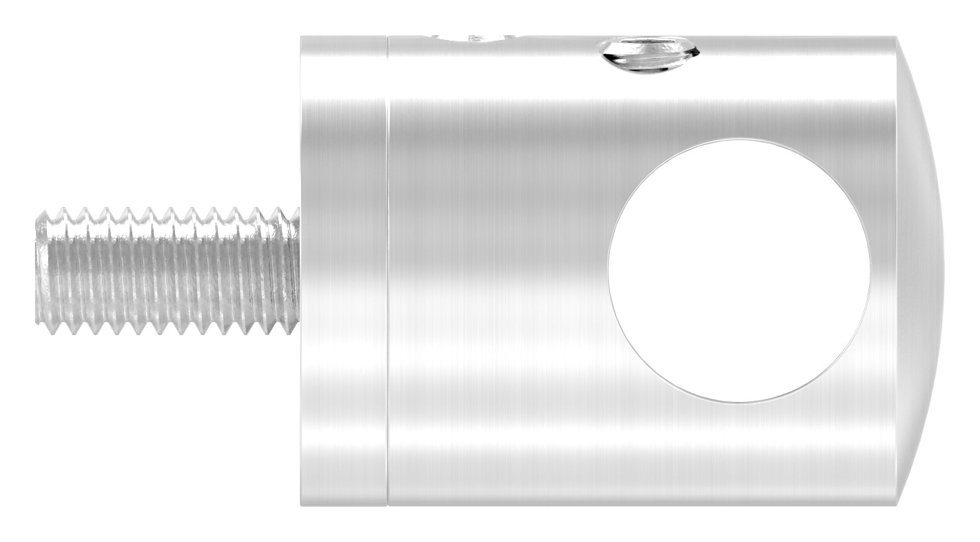 Querstabhalter zum Stoßen für geraden Anschluss, 12,2mm Bohrung, V2A