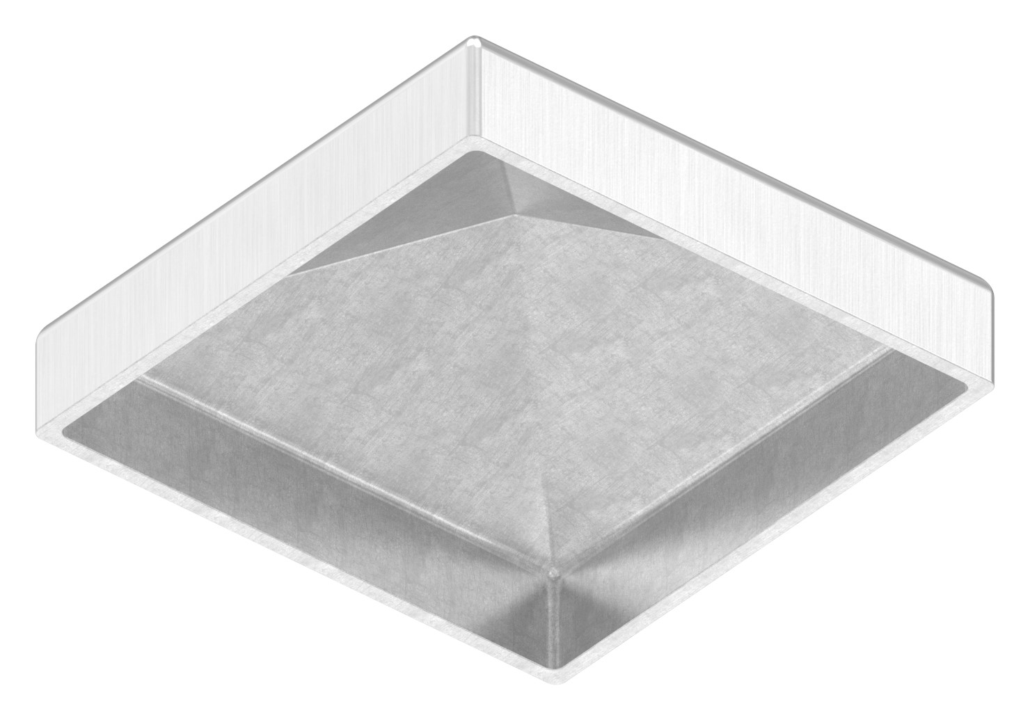 Pyramidenkappe, für Rohr 50x50mm, V2A