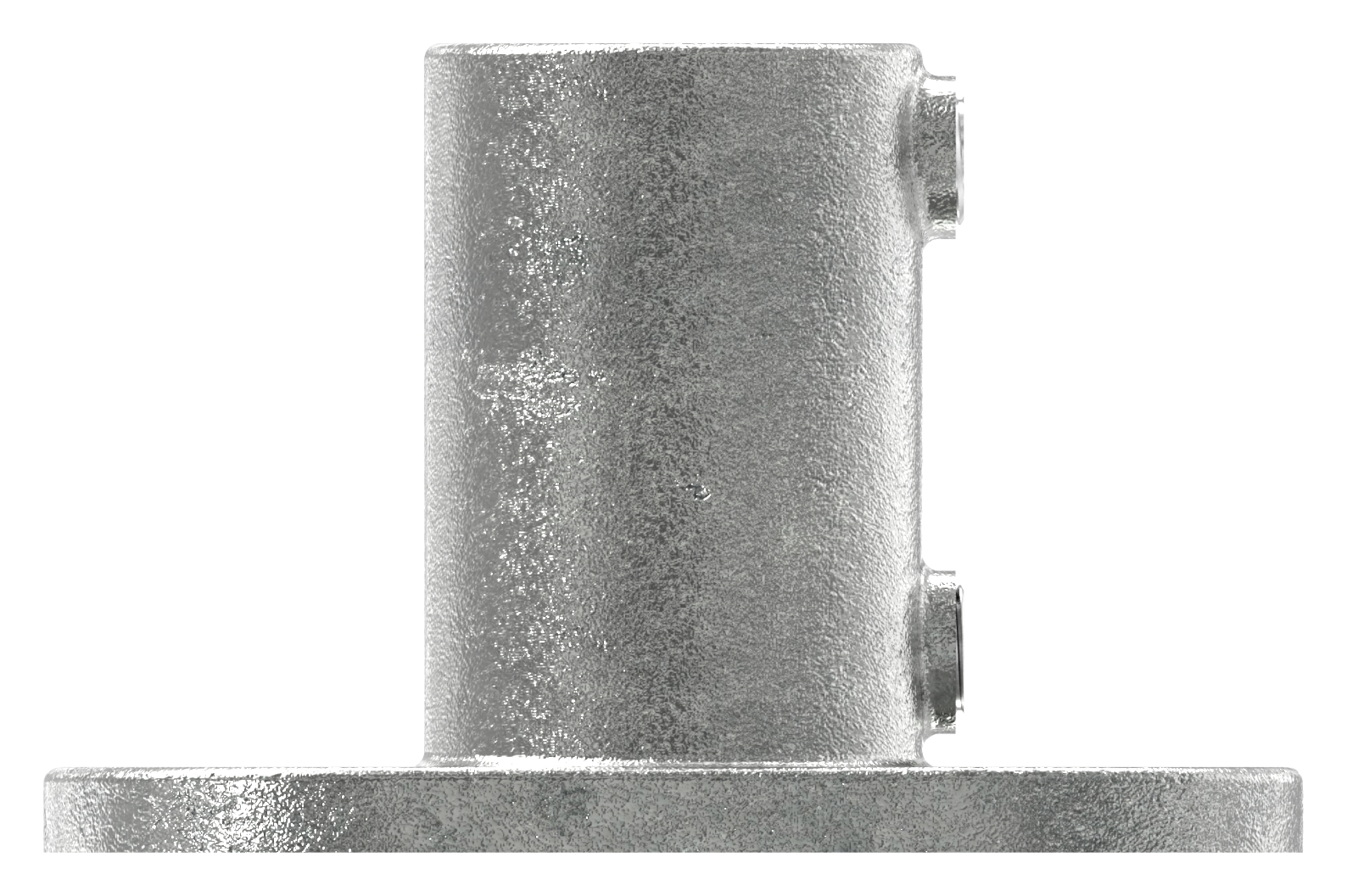 Fußplatte variabel mit 2 Bohrungen, für Rohr Ø 48,3mm